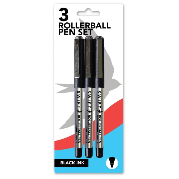U.Write Black RollerBall Pens 3 Pack U.Write Black RollerBall Pens 3 Pack